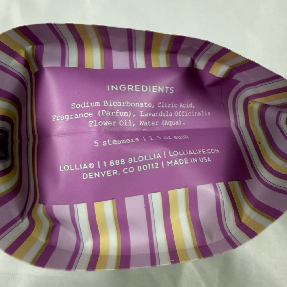Lollia Relax Shower Steamers Lavender Honey Aromatherapy Set of 5 in bag Sealed - Picture 4 of 4